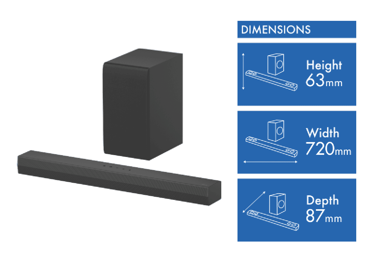 LG 2.1Ch 300W Soundbar