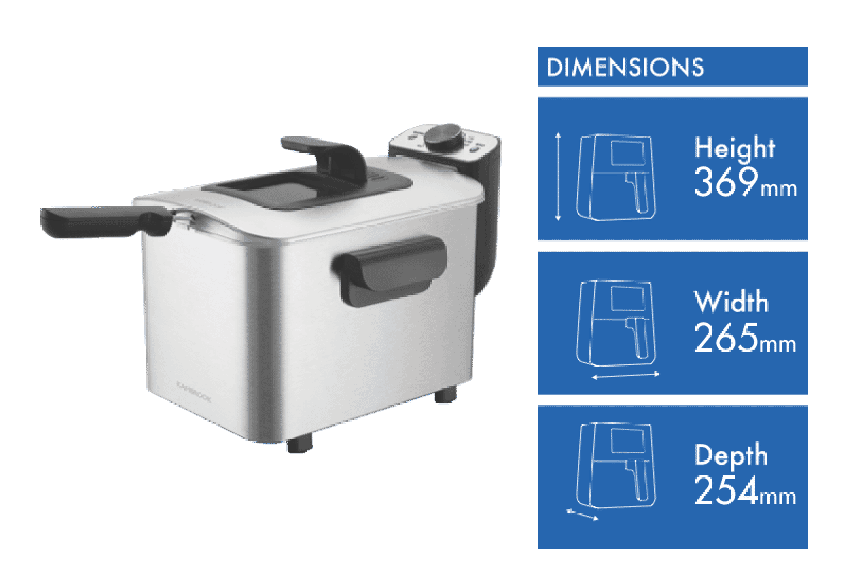 Kambrook 4L Golden Crisp Deep Fryer KDF650BSS2IAN1