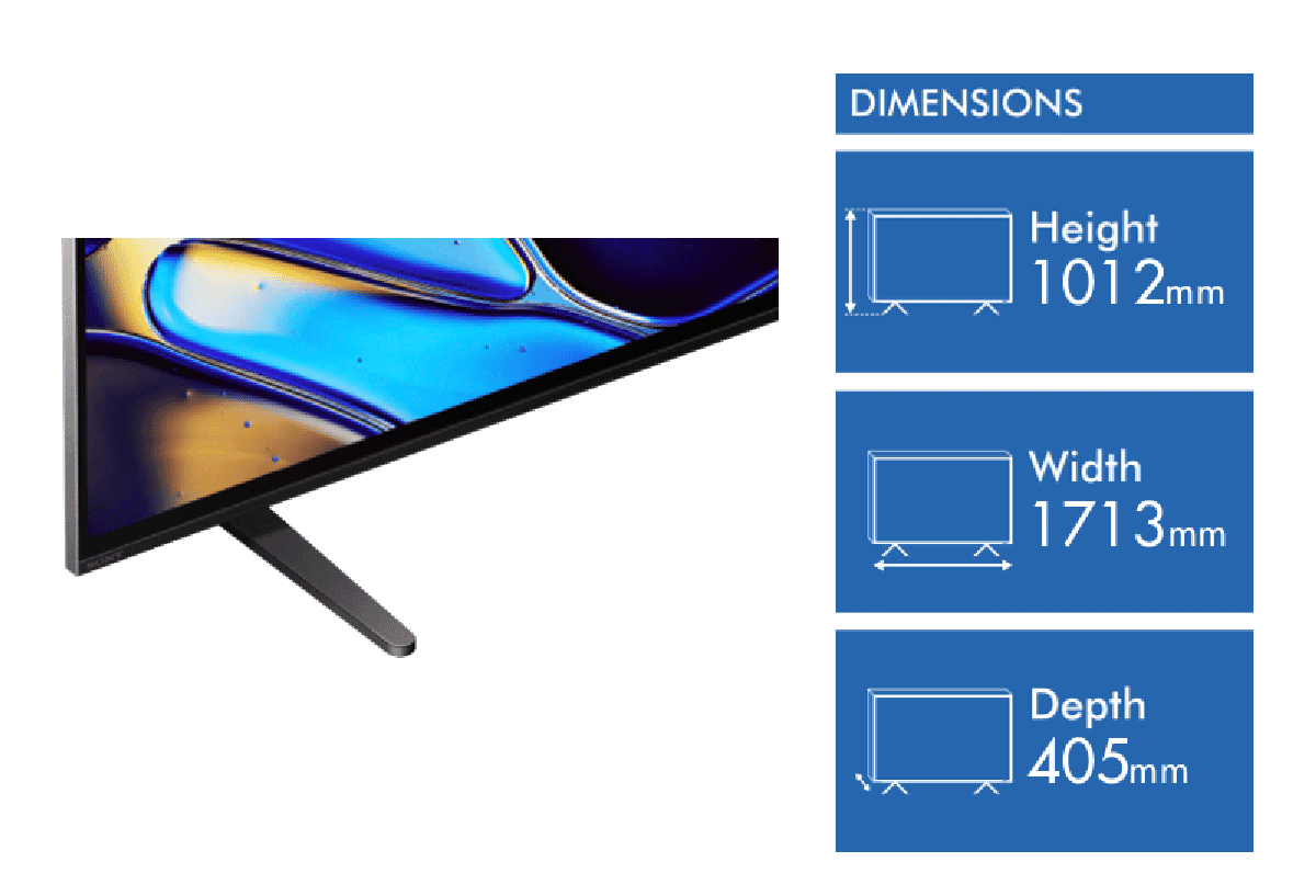 Sony 77' BRAVIA 8 4K OLED Google TV 24