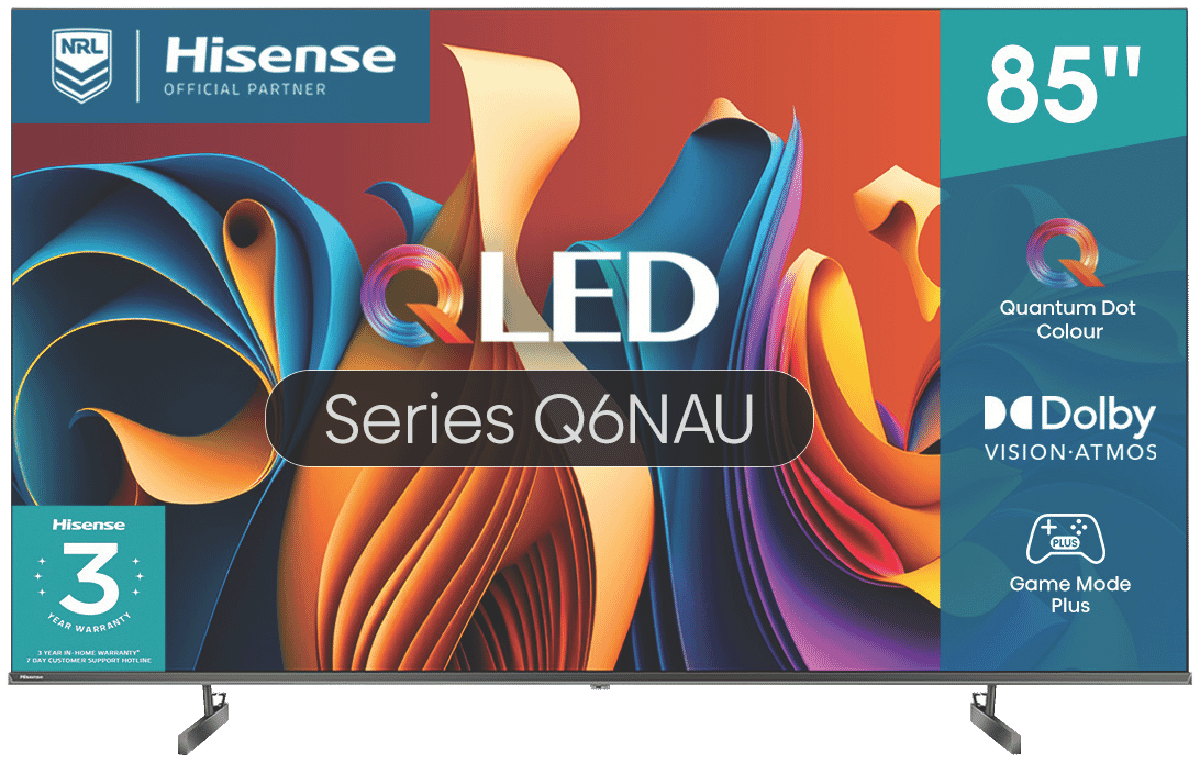 Hisense 85" Q6NAU 4K QLED Smart TV 24 85Q6NAU