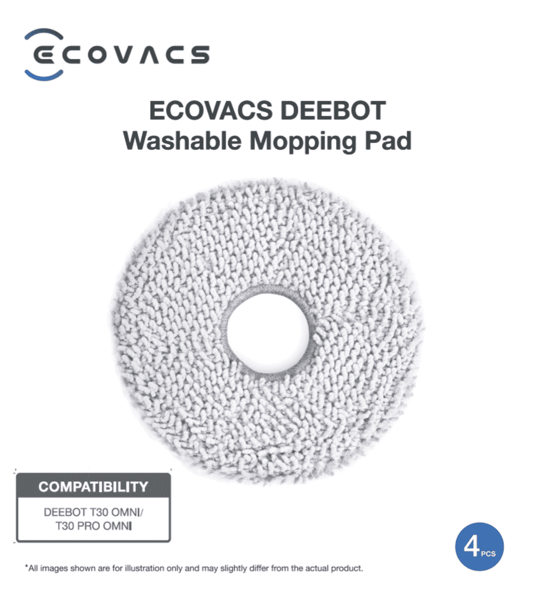 Vhbw 5x Sacs Compatible Avec Ecovacs Deebot Ozmo T8, T9, T8 Aivi, T8 Aivi+ Robot Aspirateur
