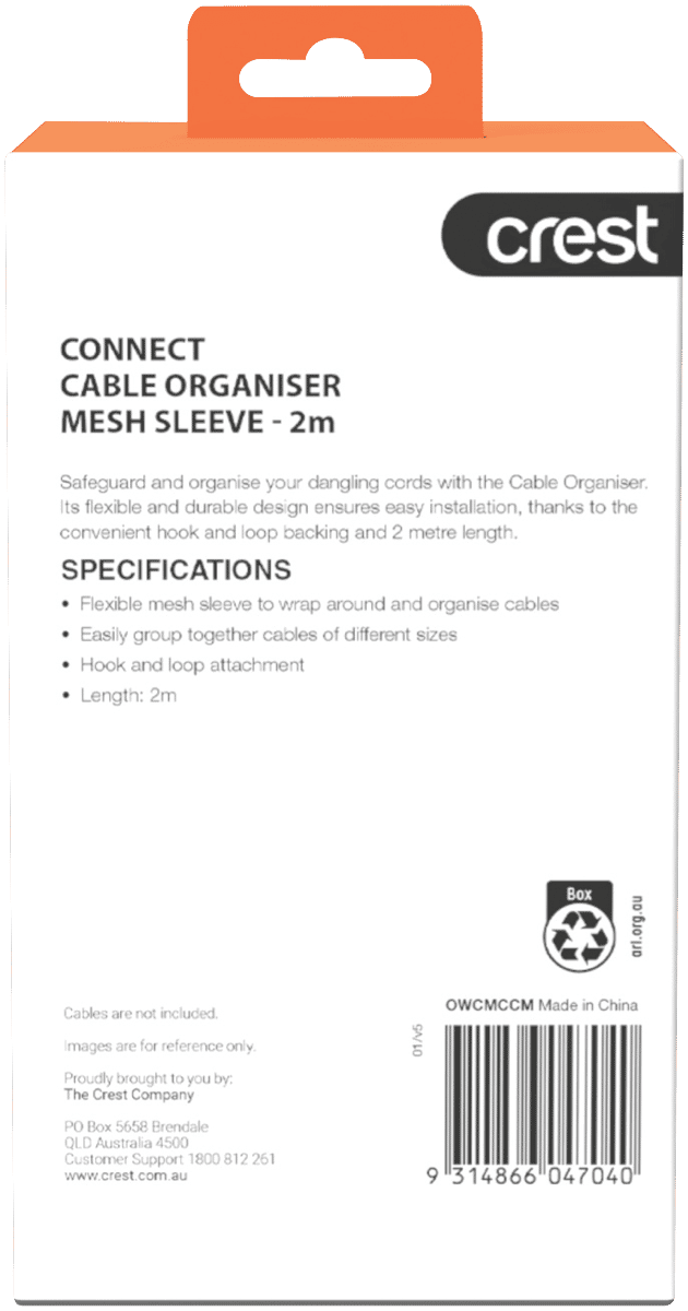 Crest Mesh Cord Concealer Sleeve OWCMCCM