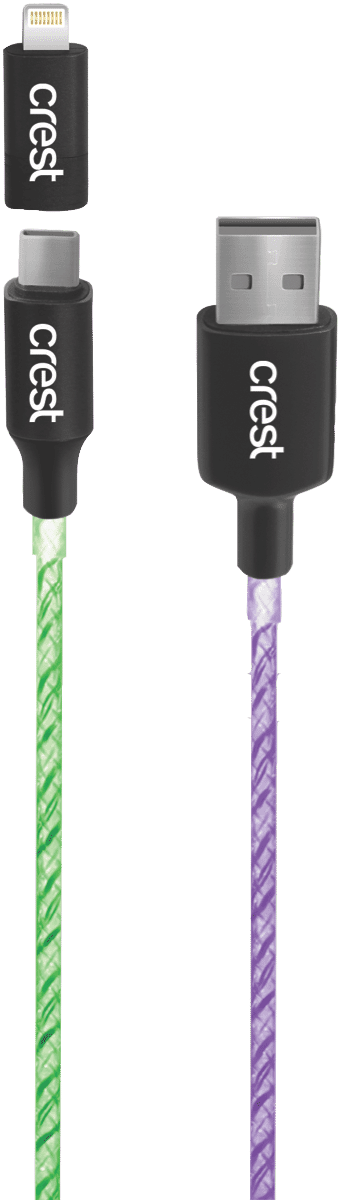 Techxtras USB-A to Lightning Glowing Cable (1m)