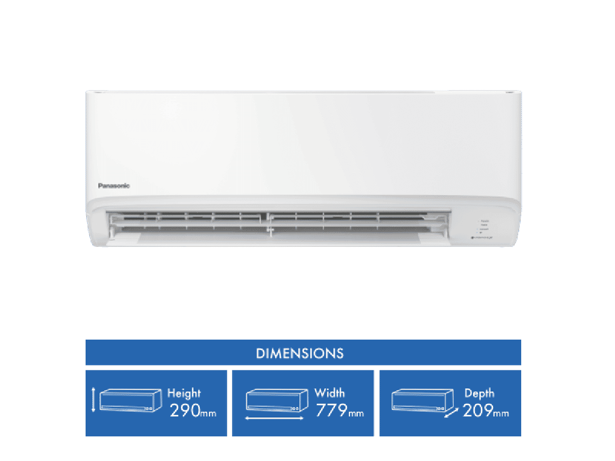 Panasonic C2.5kW H3.2kW Reverse Cycle Split System and Air Purifier