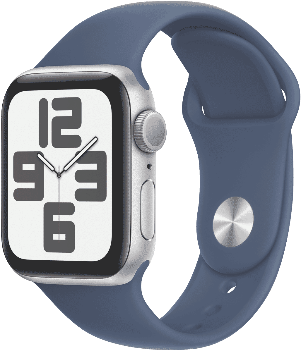Apple Watch SE GPS 40mm Silver Aluminium - Denim Sport Band - M/L 