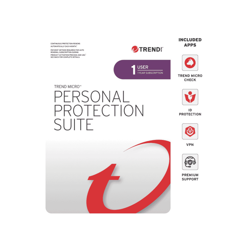 Trend Micro Personal Protection Suite 1-User 1-Year (ESD) AUTMMM018