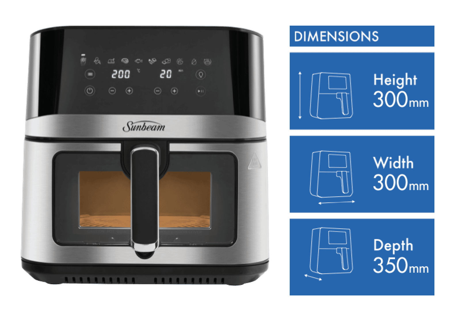 Alinea Digital Diamond Force Airfryer AFP4510BK in Black main image 0